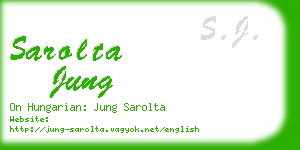 sarolta jung business card